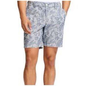 IZOD Mens 40 Chambray Print Shorts 8 Inseam Classic Fit Stretch Golf NWT